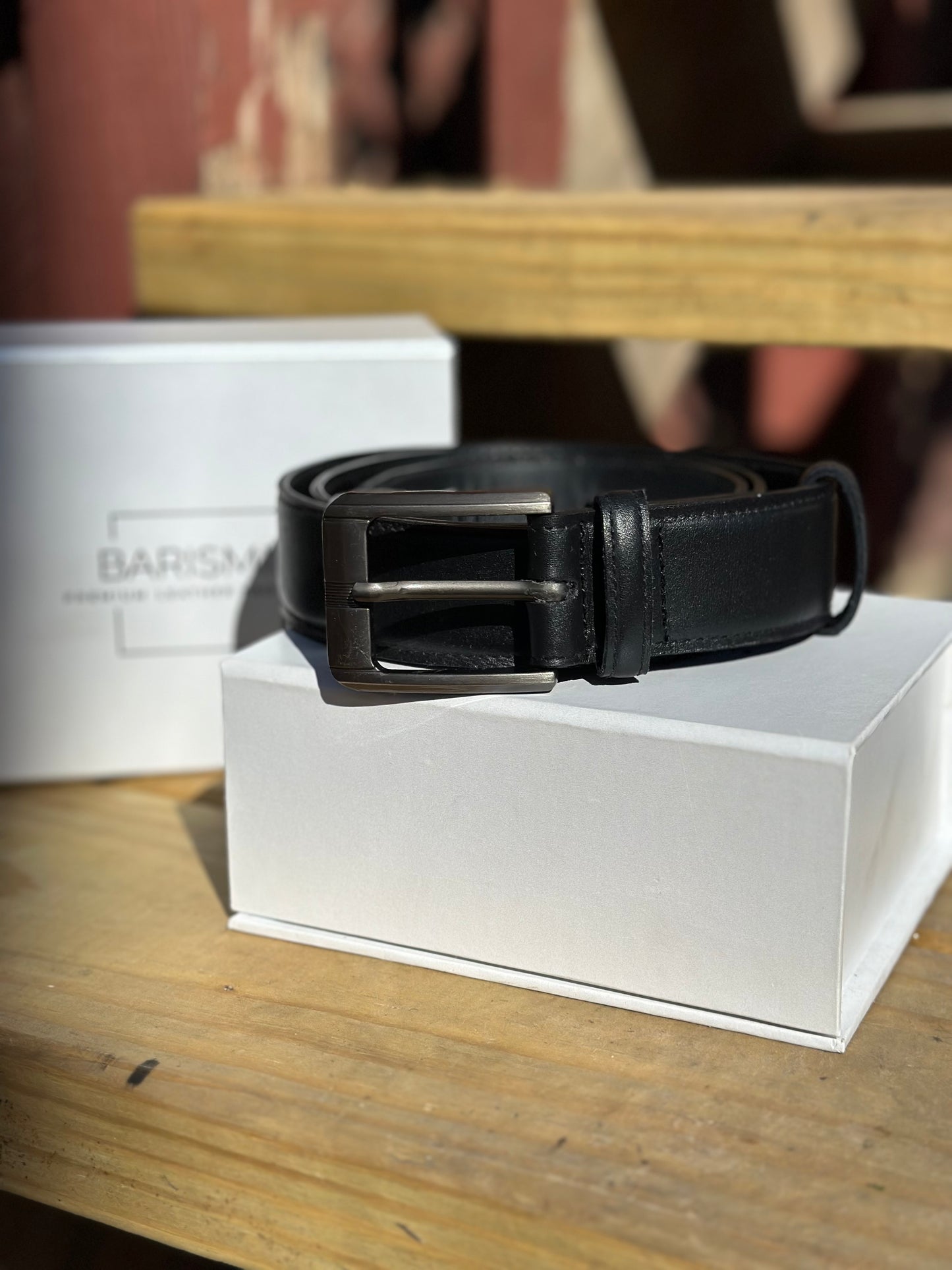 Genuine Leather Belt - Black - Barismil