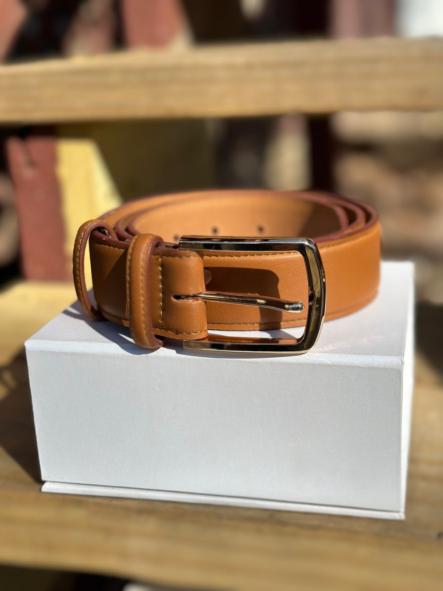 Genuine Leather Belt - Brown - Barismil