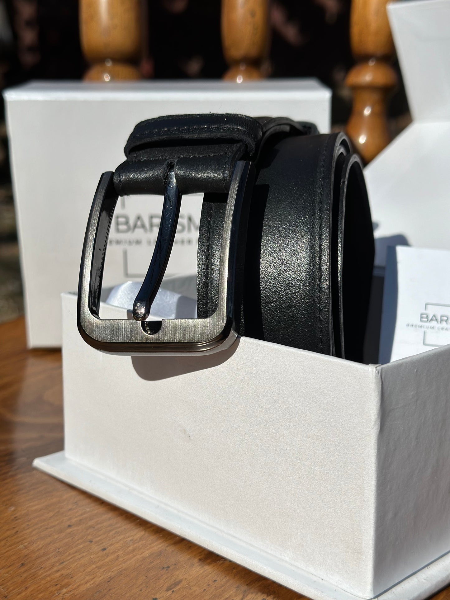 Genuine Leather Belt - Black - Barismil