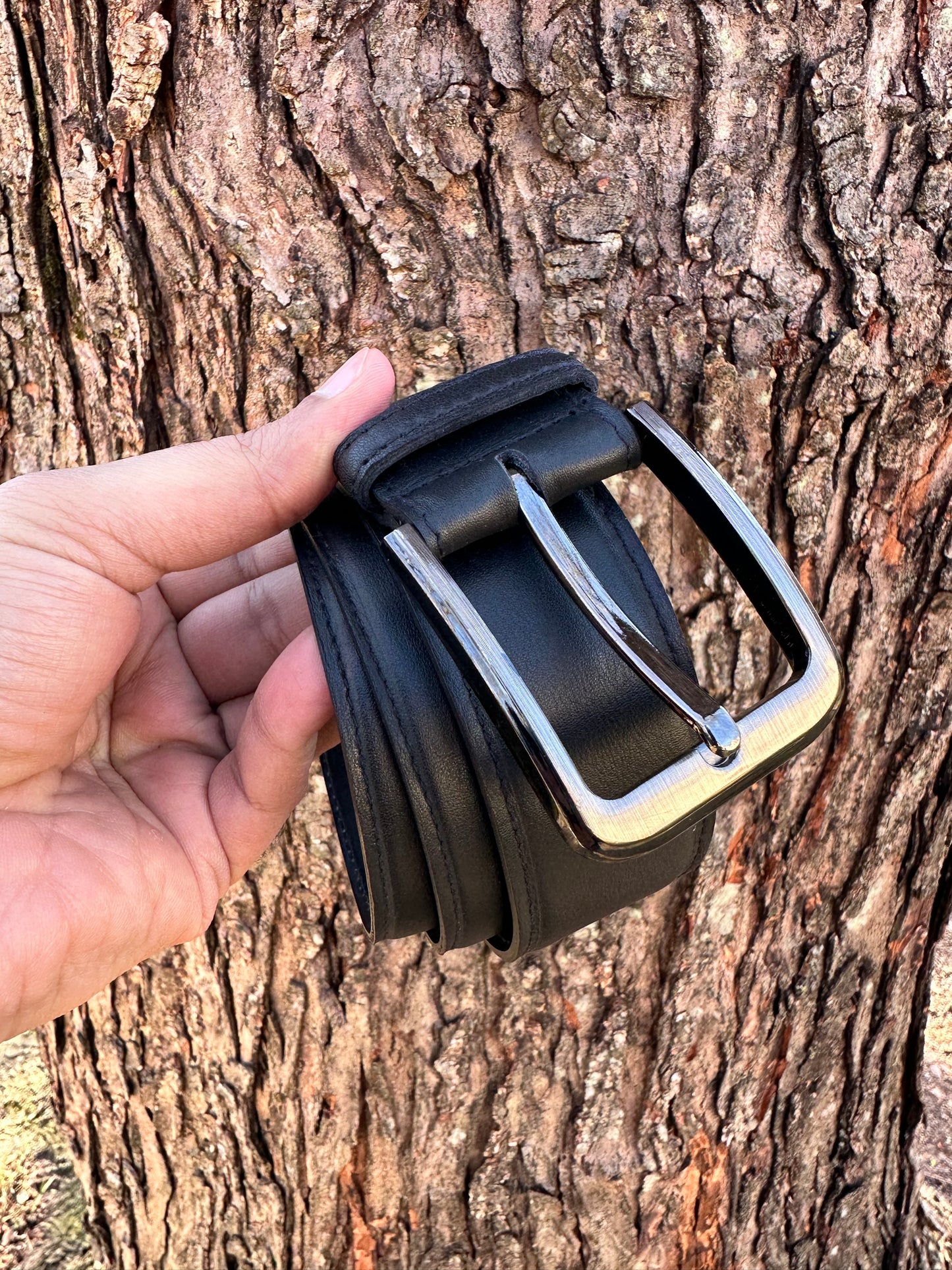 Genuine Leather Belt - Black - Barismil