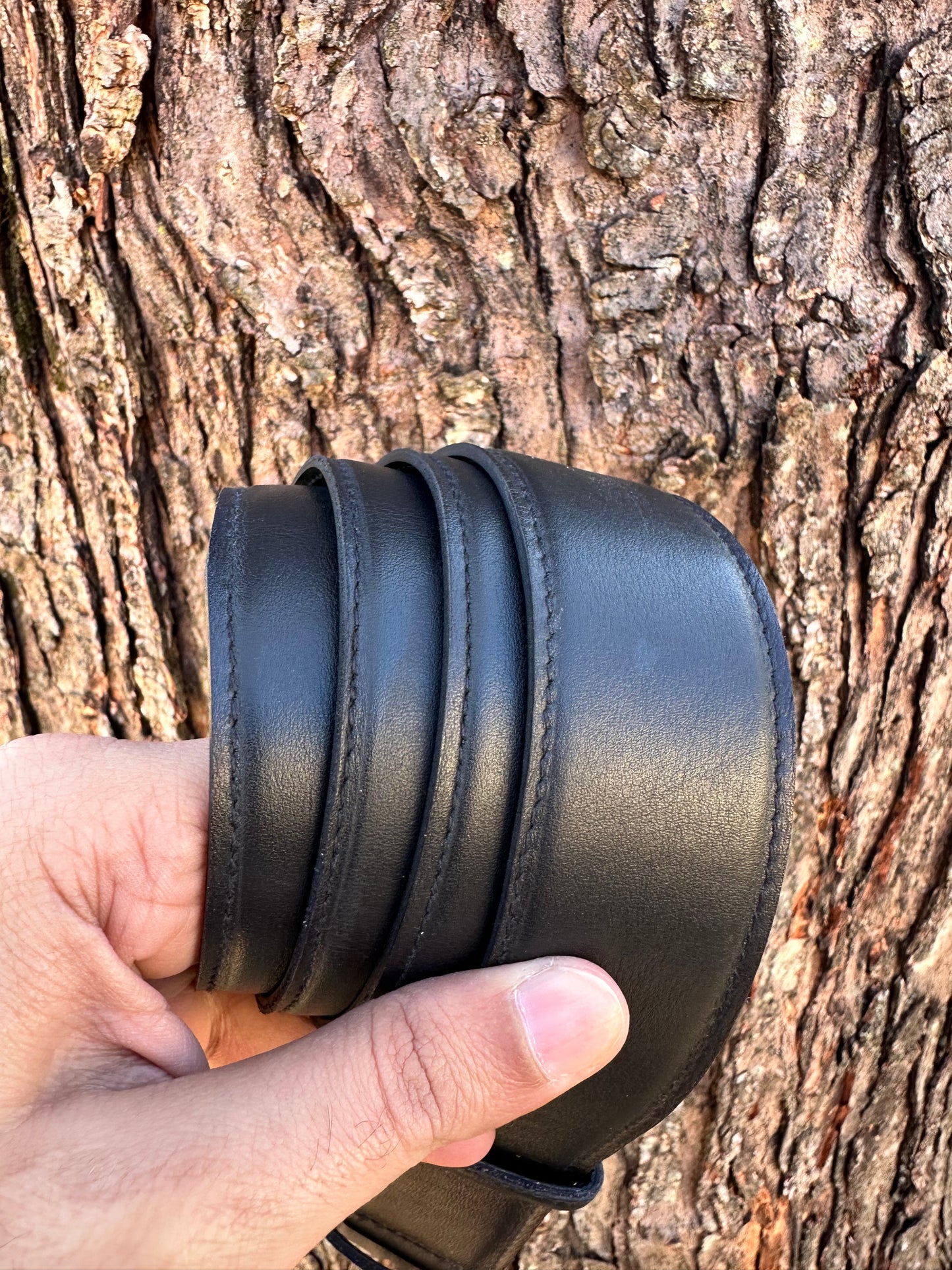 Genuine Leather Belt - Black - Barismil