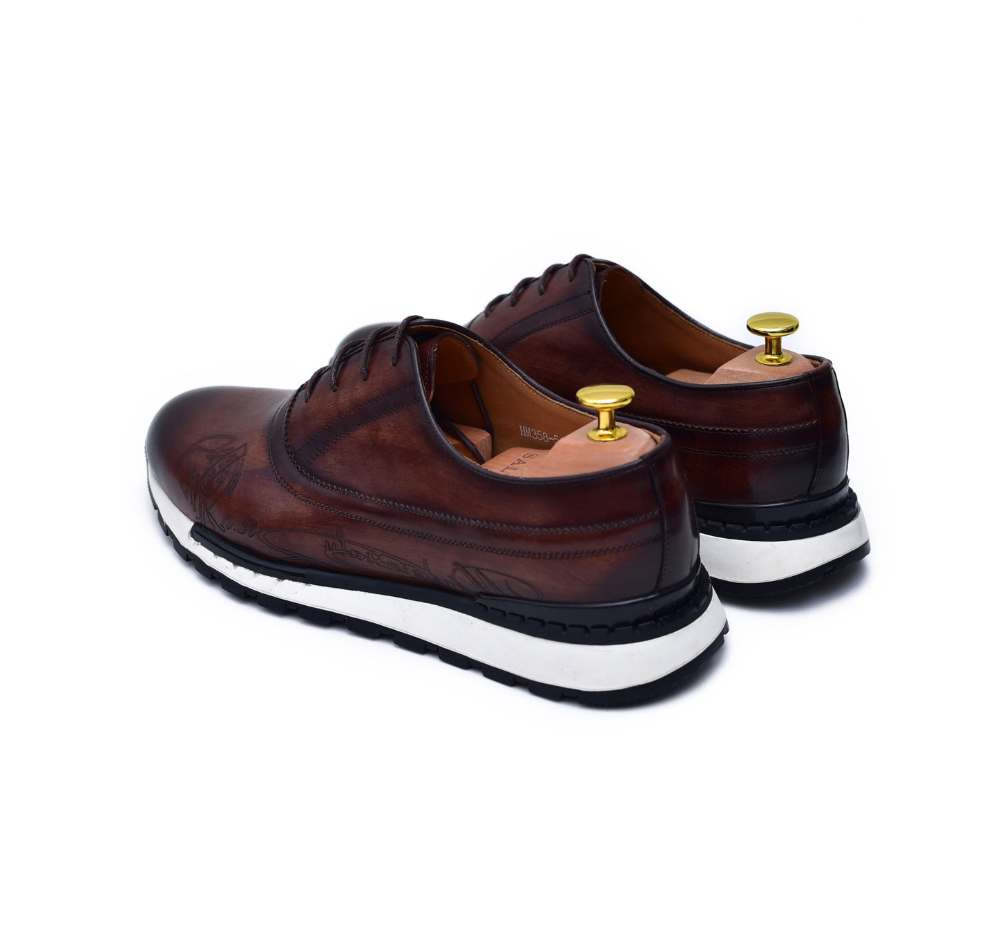 Archie - Coffee - Men leather sneakers by Barismil