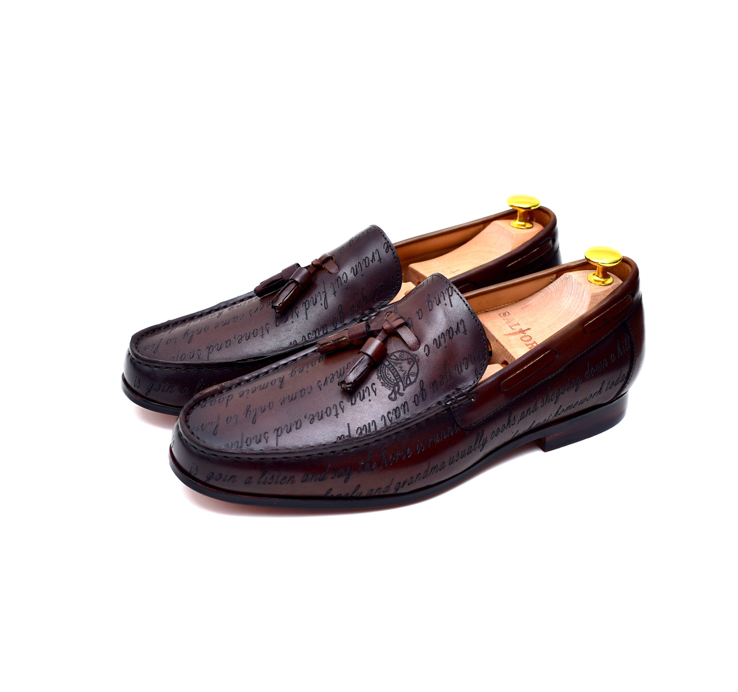 Lucca II - brown leather tassel loafers for men - Barismil