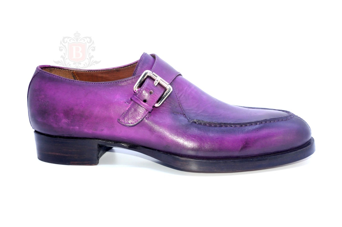 Smith IV Purple Monk Dress Shoes