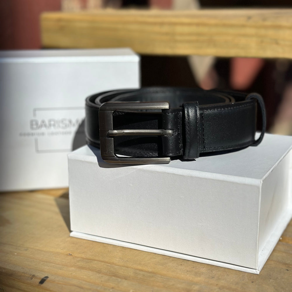 Genuine Leather Belt - Black - Barismil