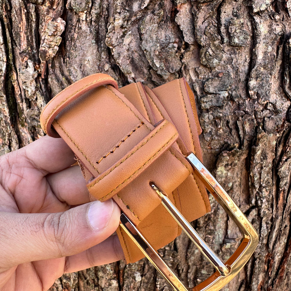 Genuine Leather Belt - Brown - Barismil
