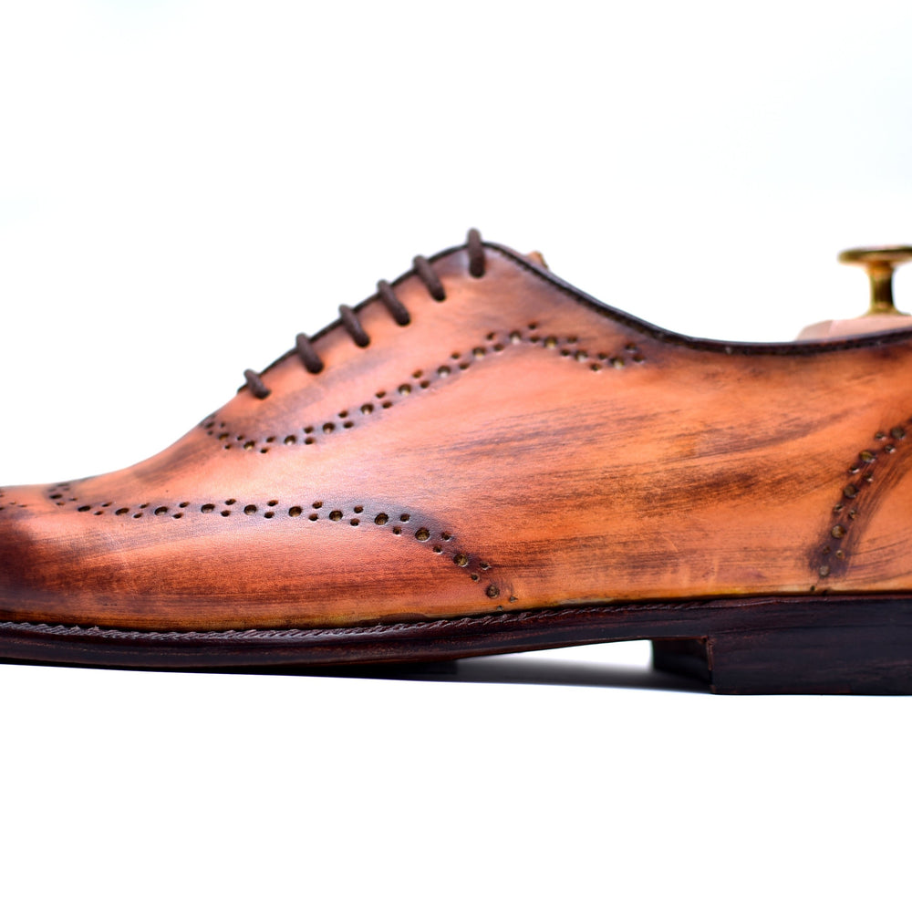
                  
                    Hoskin - Caramel Patina oxford shoes - Barismil
                  
                