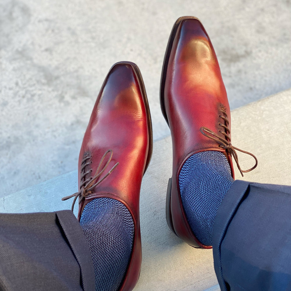 
                  
                    Tyler- Burgundy Oxford Shoes - Barismil
                  
                