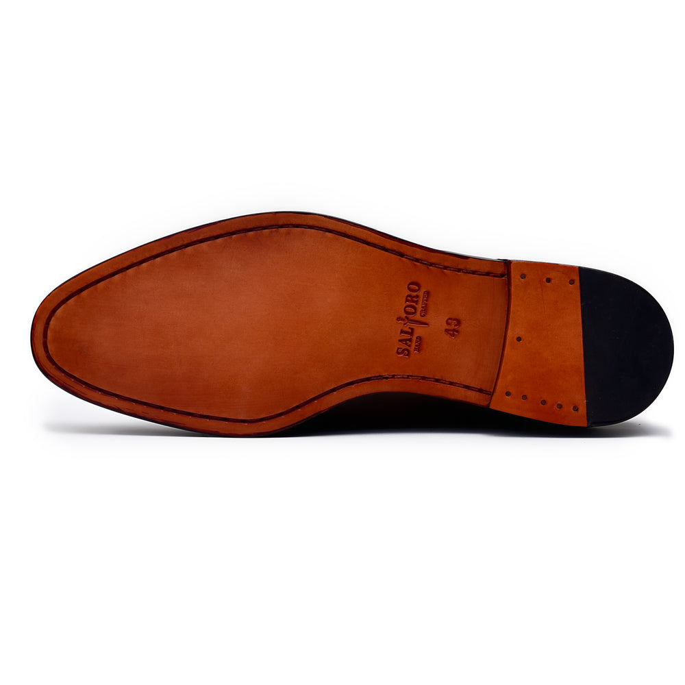 
                  
                    handmade men dress shoes with leather soles stitched, 
                  
                