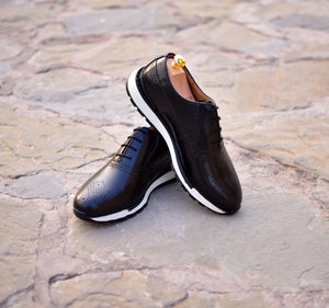 
                  
                    Archie II - Black leather sneakers - Barismil
                  
                