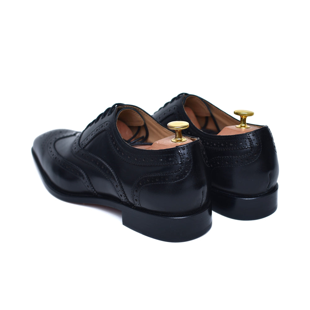
                  
                    Lincoln brogues - black calf leather handmade brogue shoes
                  
                