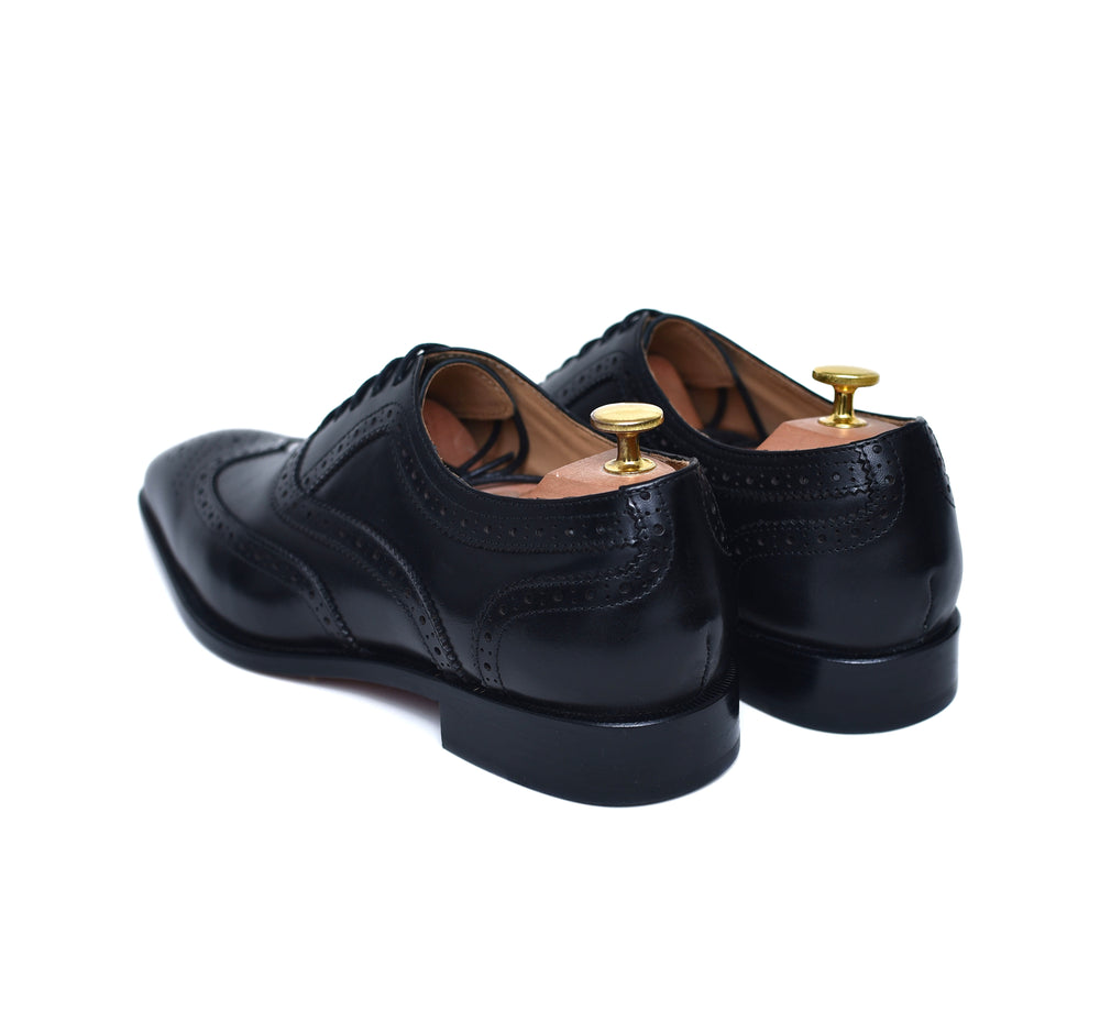 
                  
                    Lincoln brogues - black calf leather handmade brogue shoes
                  
                