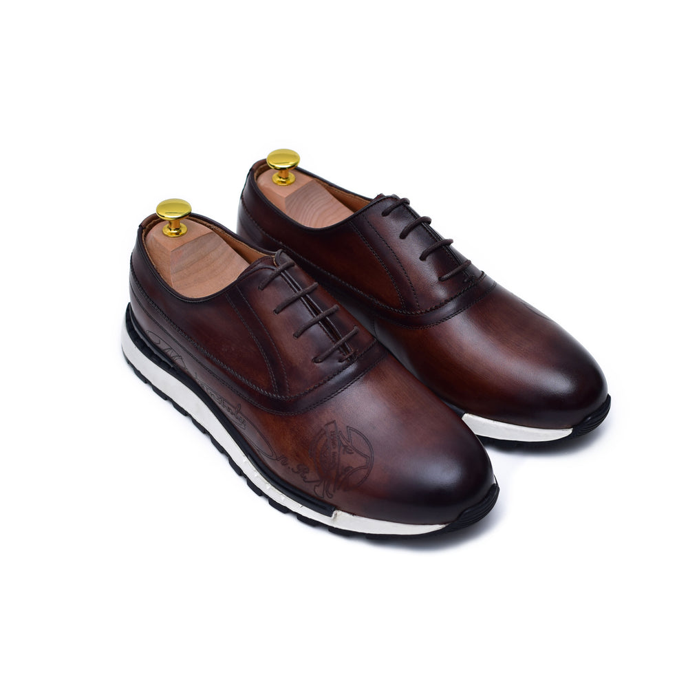 Archie - Coffee - Men leather sneakers by Barismil