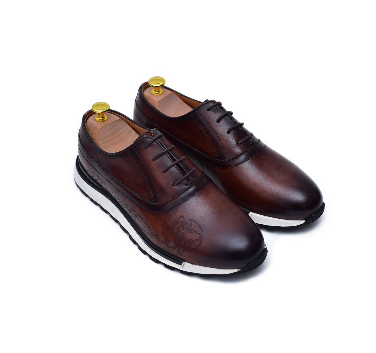 Archie - Coffee - Men leather sneakers by Barismil