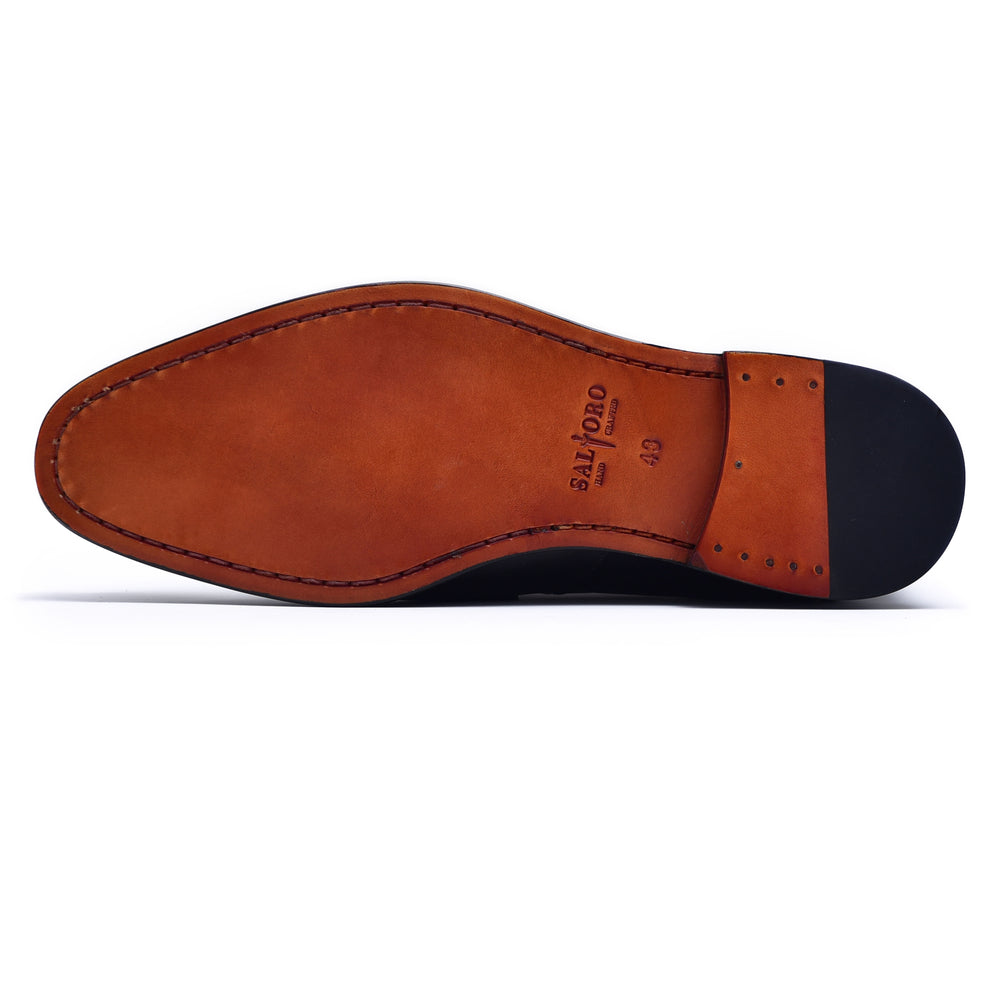
                  
                    men's black leather slip-on loafers - Barismil
                  
                