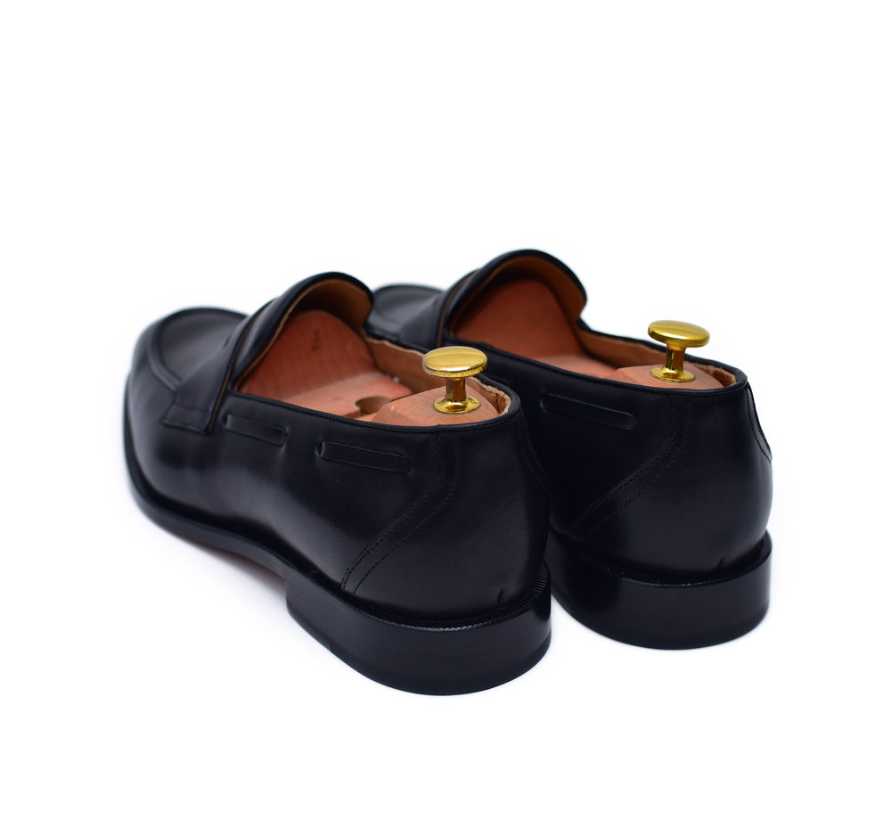 
                  
                    Carrera black calf men premium black leather penny loafer dress shoes for men
                  
                