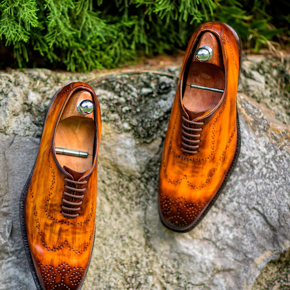 
                  
                    Hoskin - Caramel Patina oxford shoes - Barismil
                  
                