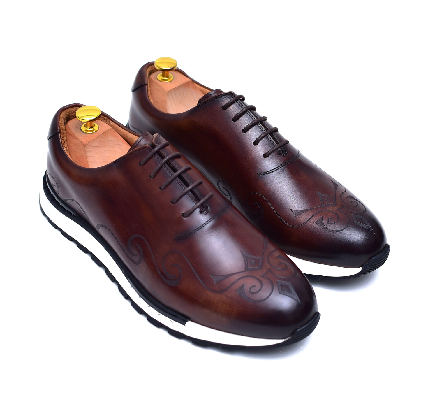 Men's Brown Dress Oxford Sneakers - Barismil Men's Brown Dress Oxford Sneakers - Barismil