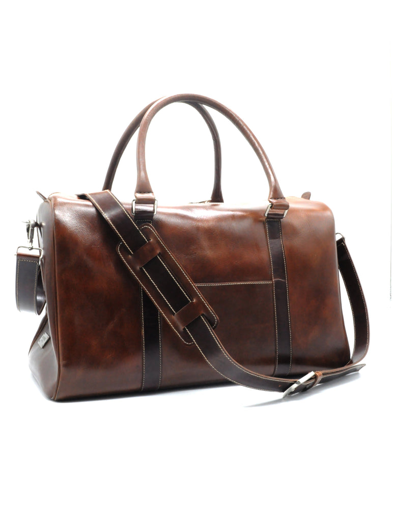 leather duffle bag by barismil, leather weekender bag