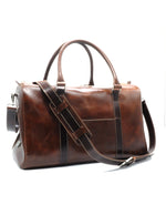 leather duffle bag by barismil, leather weekender bag