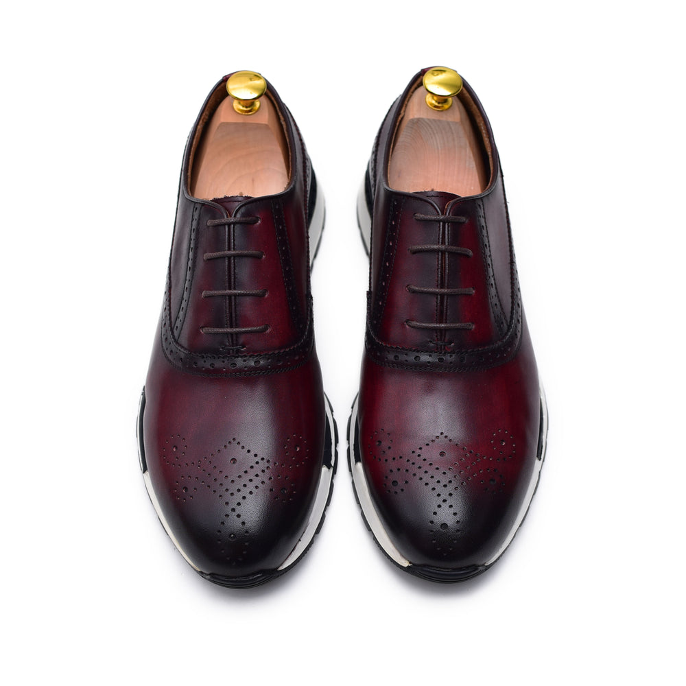 
                  
                    Archie II - Coffee patina leather sneakers - Barismil
                  
                