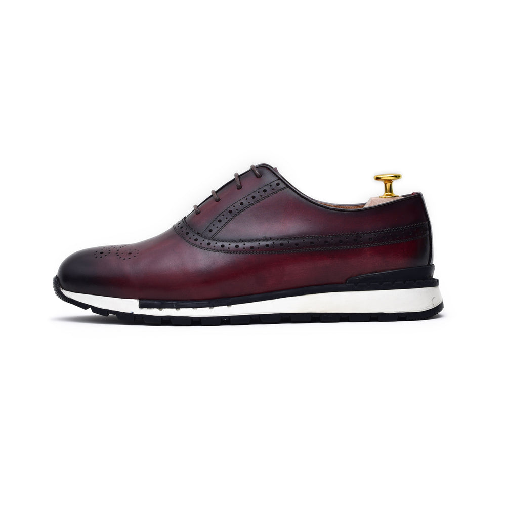 
                  
                    Archie II - Coffee patina leather sneakers - Barismil
                  
                