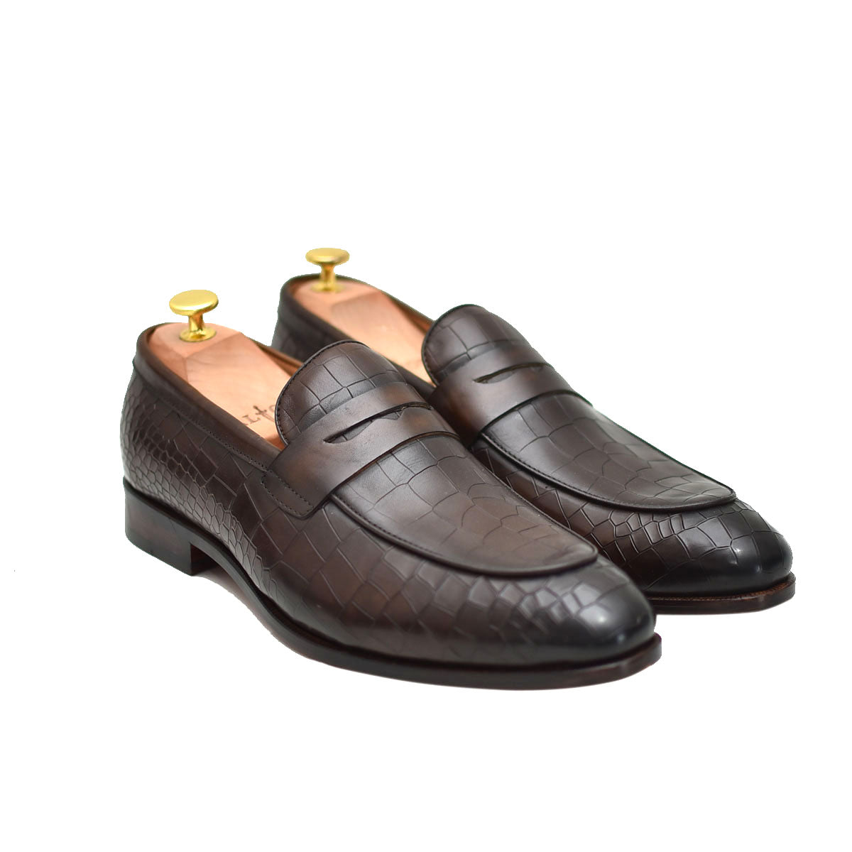 Seville - Men's Brown leather loafers - Barismil