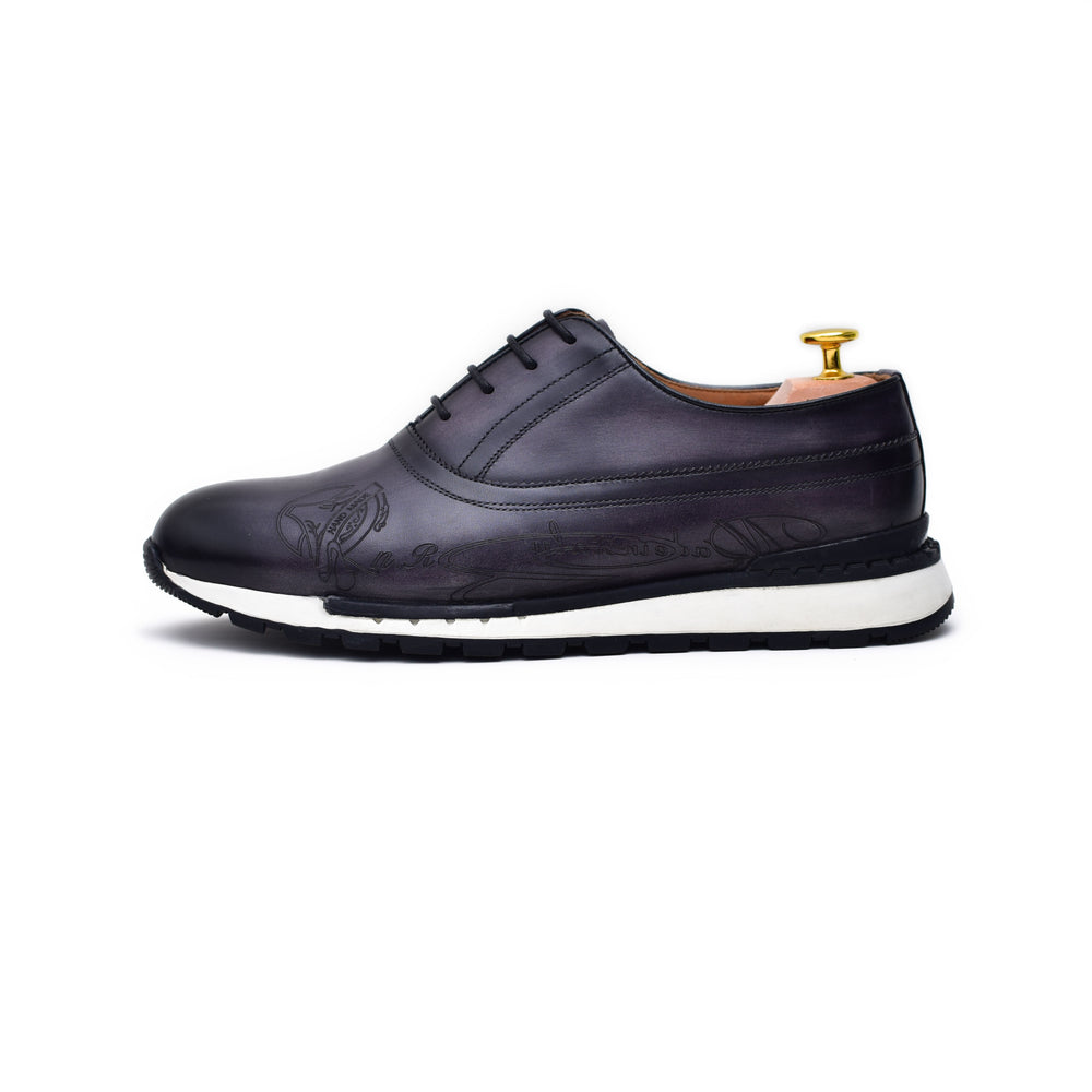 
                  
                    gray patina finish leather tie sneakers for men, handcrafted leather sneakers men casual shoes
                  
                