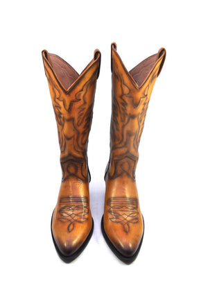 
                  
                    handmade tan leather cowboy boots
                  
                