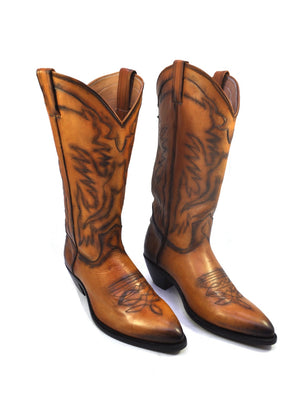 
                  
                    handmade tan leather cowboy boots
                  
                