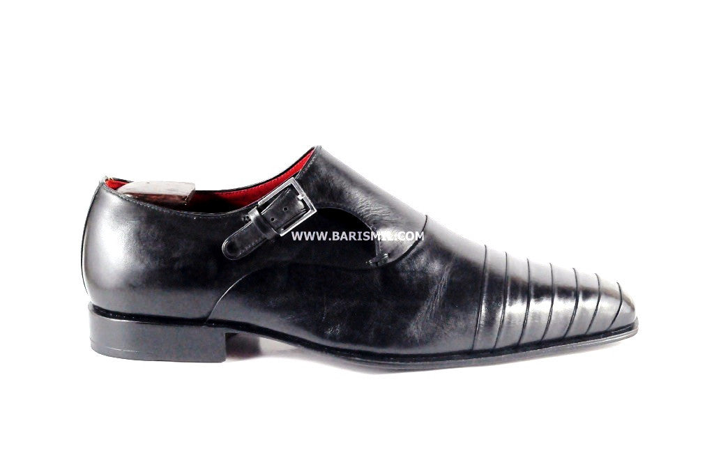 Men's Black Monk Strap Dress Shoes - Barismil Black / UK 11, US 12, EU 45 / EU Men's Black Monk Strap Dress Shoes - Barismil Black / UK 11, US 12, EU 45 / EU