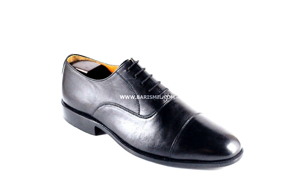 Berlin - mens shiny black leather oxford dress shoes - Barismil