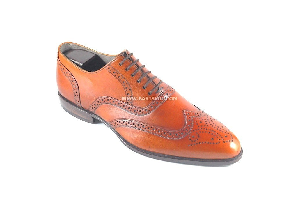 Ambassador handmade leather oxford wingtip shoes for men