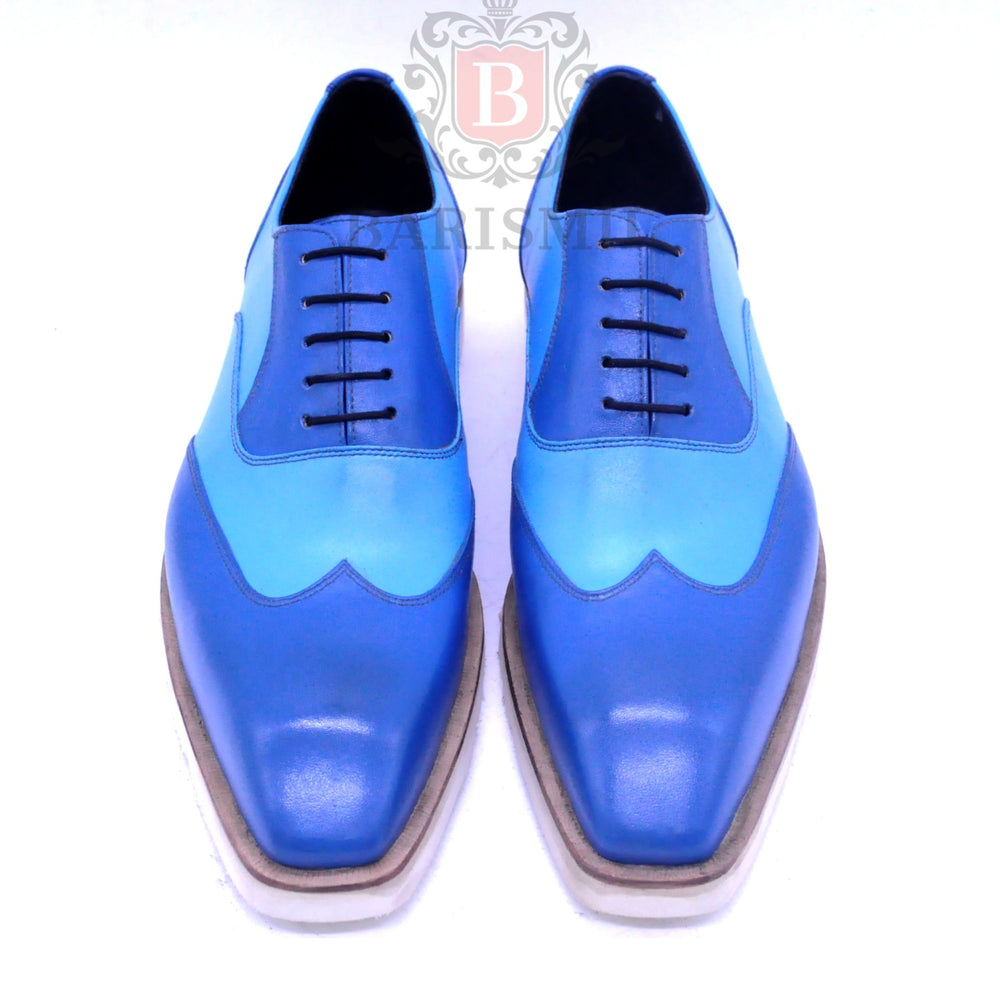 Leather oxford dress shoes for men - barismil