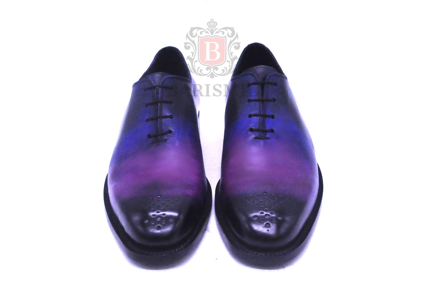 Semi brogue lace up wholecut dress shoes for men in leather - barismil
