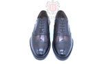 black wingtip brogue oxford dress shoes for men in leather - barismil