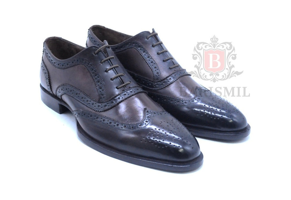 black leather oxford dress shoes for men - Barismil