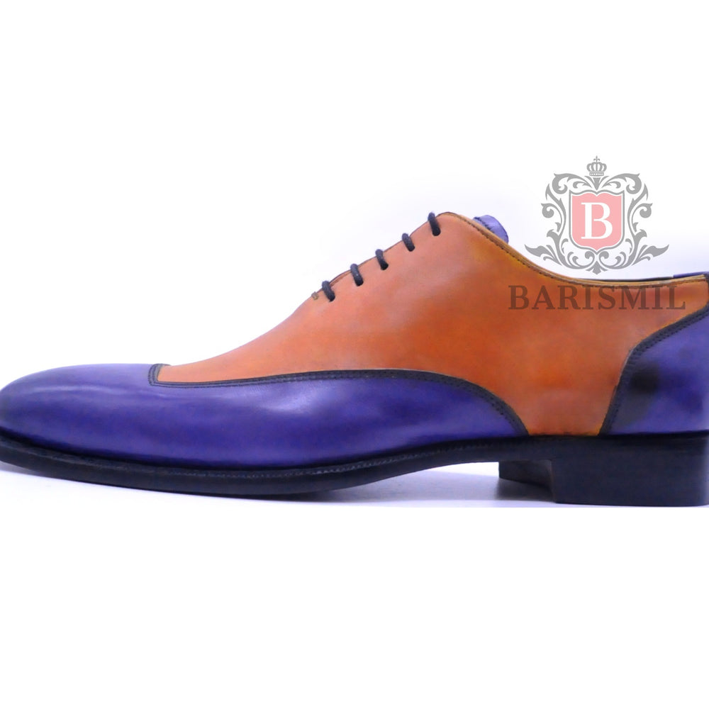 
                  
                    Lace up oxford tow tone leather dress shoes for men 
                  
                