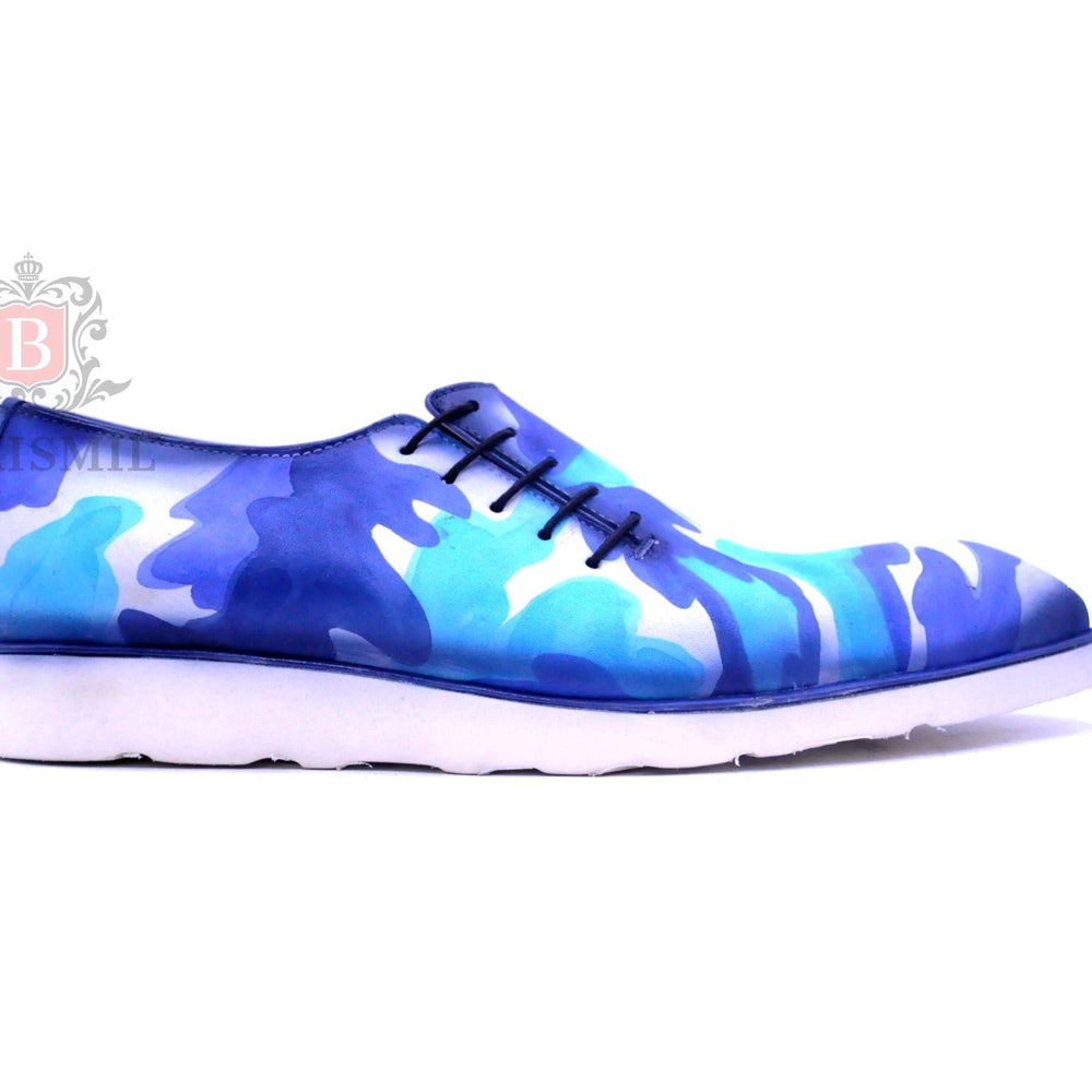 Handmade Two tone lace up shoes for men 