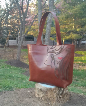 
                  
                    Diva. Leather Tote Bag,Women- Barismil
                  
                