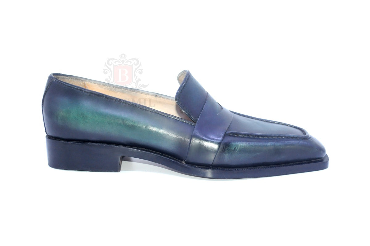 Handmade  leather loafers dress shoes for men 