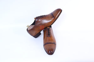 
                  
                    CEO II- Cognac Calf whole cut leather oxford shoes - Barismil
                  
                