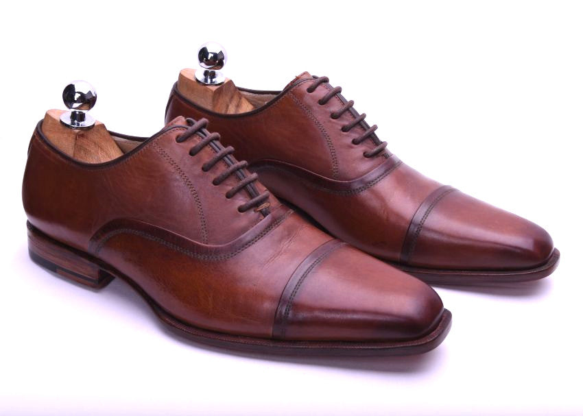 mens oxford dress shoes in cap toe style - Barismil