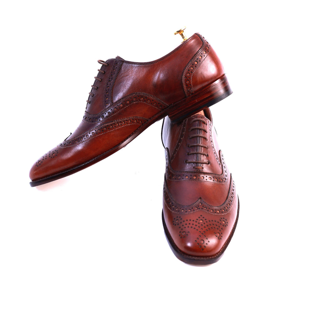 
                  
                    brown leather wingtip oxford dress shoes for men - Barismil
                  
                