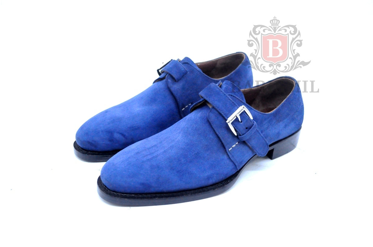 Genuine leather monk shoes for men 