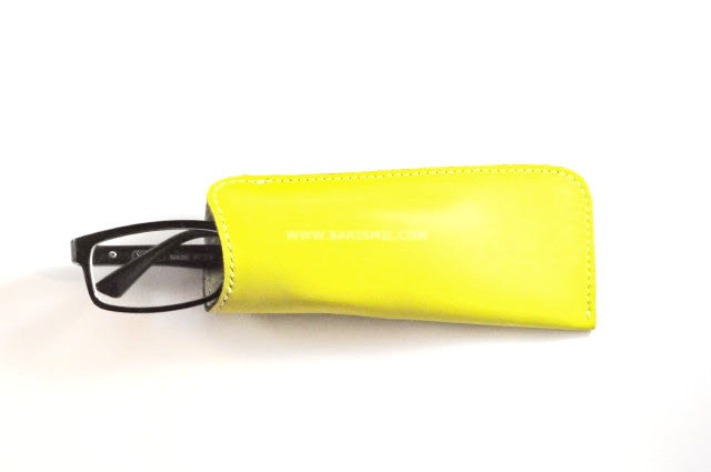 
                  
                    Yellow Leather Glasses Pouch,Accessories- Barismil
                  
                