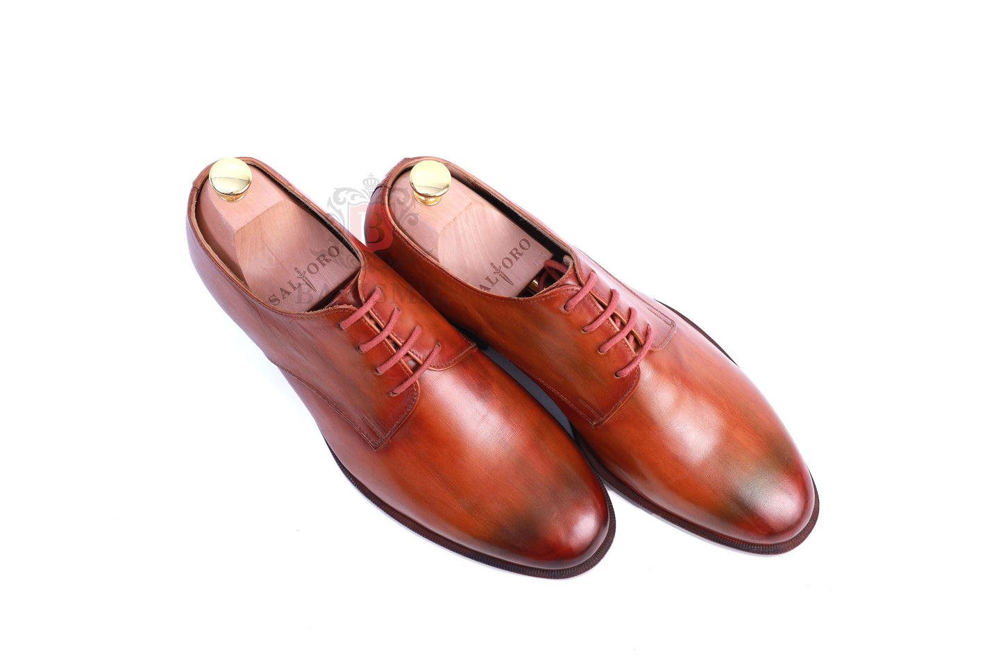 mens brown leather derby shoes - Barismil
