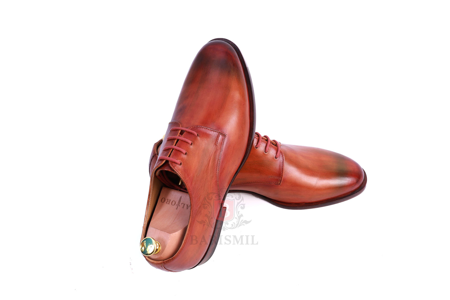 brown derby shoes for men - Barismil